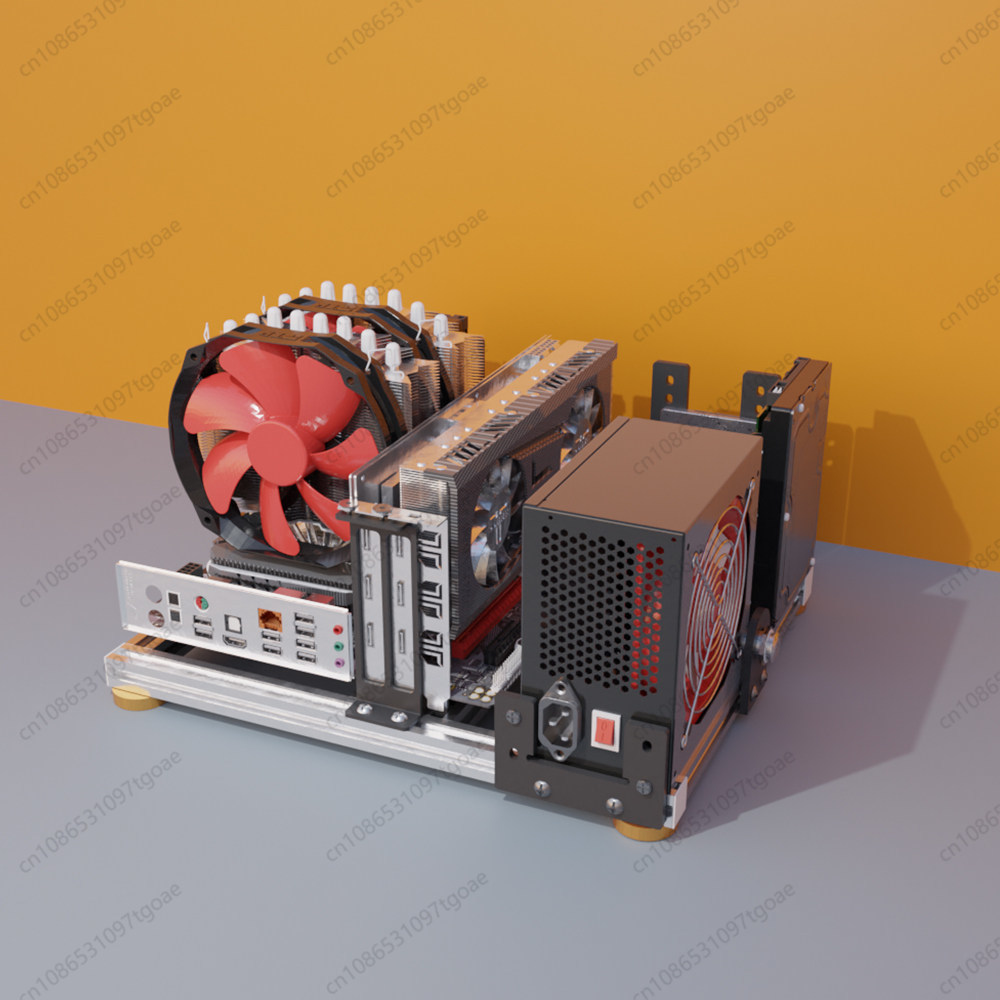Full Aluminum Open Air PC Fram - огляд і ціна Aluminum Open Frame Test Bench Water Cooling