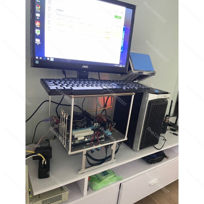 JXK-K2 Open Frame Aluminum Com - огляд і ціна Aluminum Open Frame Test Bench Water Cooling