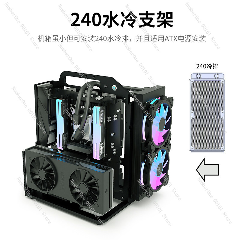 MATX Motherboard Aluminum Allo - огляд і ціна Aluminum Open Frame Test Bench Water Cooling